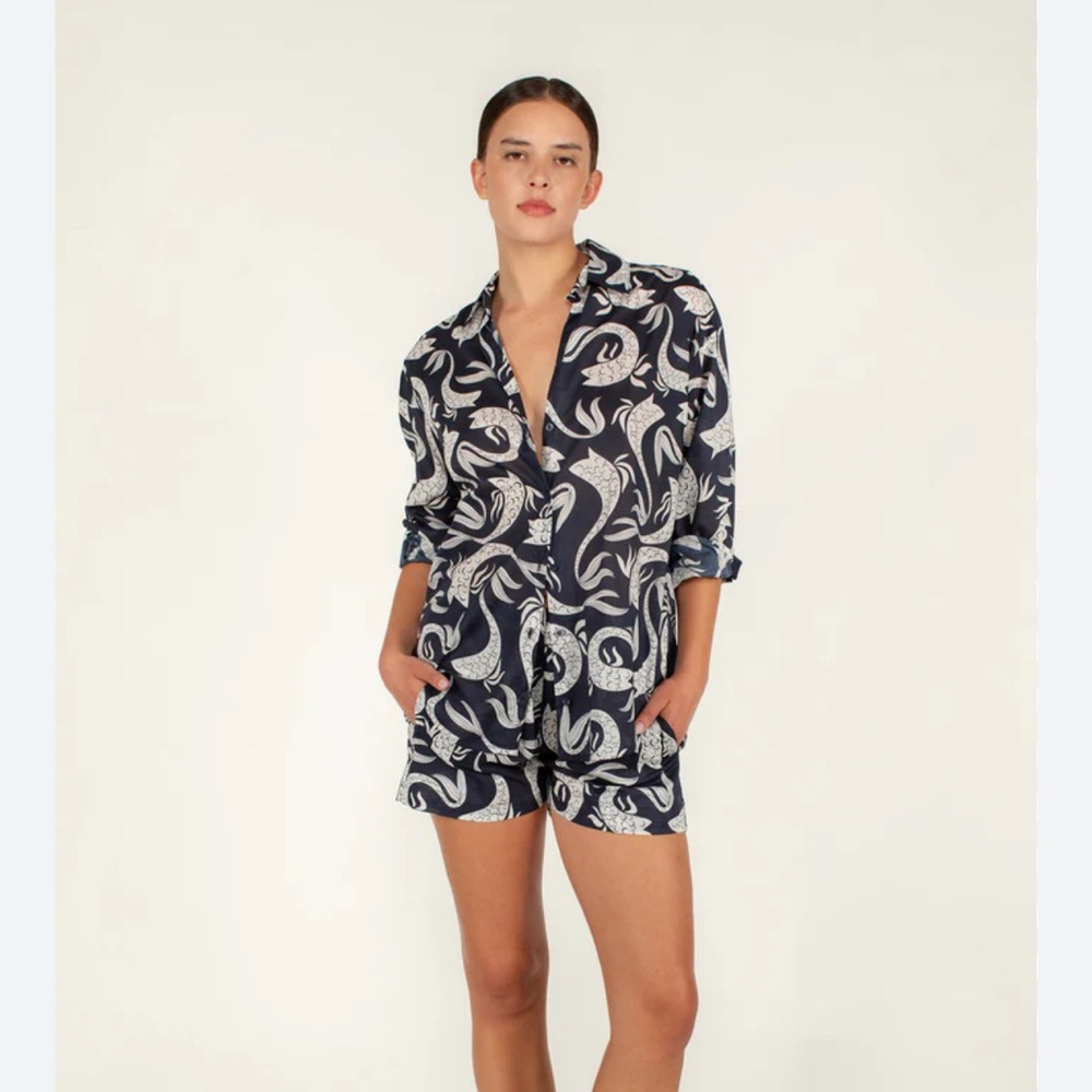 Mikoh Cora Shirt In Serpentine Size 1